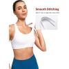 imageYvette Yoga Sports Bras for Women Light Support Sexy Criss Cross Back Bra with Removable PadWhite
