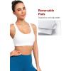 imageYvette Yoga Sports Bras for Women Light Support Sexy Criss Cross Back Bra with Removable PadWhite