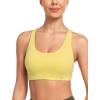 imageYvette Yoga Sports Bras for Women Light Support Sexy Criss Cross Back Bra with Removable PadYellow