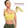 imageYvette Yoga Sports Bras for Women Light Support Sexy Criss Cross Back Bra with Removable PadYellow