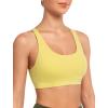 imageYvette Yoga Sports Bras for Women Light Support Sexy Criss Cross Back Bra with Removable PadYellow