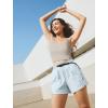 imageYvette Yoga Sports Bras for Women Longline Square Neck Plain Light Support Padded Wireless Bra Full Coverage Cropped Tank TopLight Beige