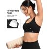 imageYvette Yoga Sports Bras for Women Low Impact Paded Racerback Bra with Removable PadsBlack