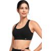 imageYvette Yoga Sports Bras for Women Low Impact Paded Racerback Bra with Removable PadsBlack