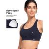 imageYvette Yoga Sports Bras for Women Low Impact Paded Racerback Bra with Removable PadsNavy