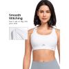 imageYvette Yoga Sports Bras for Women Low Impact Paded Racerback Bra with Removable PadsWhite