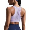 imageYvette Yoga Bras Carving Series Racerback Sports Bras for Women Breathable and Soft Low Impact Workout TopsPurple