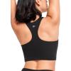 imageYvette Yoga Bras for Women Longline Sports Bra Racerback Workout Tops with Removable PadsBlack