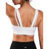 imageYvette Yoga Sports Bras Carving Series Spaghetti Strap Padded Breathable Workout Crop Tank Tops Sports Bra for WomenWhite