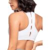 imageYvette Yoga Sports Bras for Women Low Impact Paded Racerback Bra with Removable PadsWhite