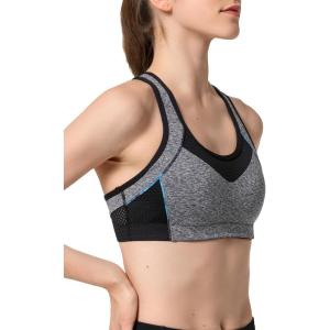 imageYvette Sports Bras for Women High Impact Support Racerback Sports Bra Plus Size No Underwire for Running WorkoutYvette Grey