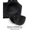 imageYvette Adjustable Sports Bras for Women High Impact  Zip Front Sports Bra Plus Size Wireless for Running WorkoutBlack
