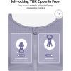 imageYvette Adjustable Sports Bras for Women High Impact  Zip Front Sports Bra Plus Size Wireless for Running WorkoutLight Purple