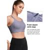 imageYvette Adjustable Sports Bras for Women High Impact  Zip Front Sports Bra Plus Size Wireless for Running WorkoutLight Purple