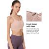imageYvette Adjustable Sports Bras for Women High Impact  Zip Front Sports Bra Plus Size Wireless for Running WorkoutPink