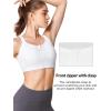 imageYvette Adjustable Sports Bras for Women High Impact  Zip Front Sports Bra Plus Size Wireless for Running WorkoutWhite