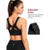 imageYvette Adjustable Sports Bras for Women High Impact Front Zip Mesh Supportive Bras for Large Bust Plus SizeBlack