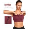 imageYvette Adjustable Sports Bras for Women High Impact Front Zip Mesh Supportive Bras for Large Bust Plus SizeBurgundy