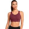imageYvette Adjustable Sports Bras for Women High Impact Front Zip Mesh Supportive Bras for Large Bust Plus SizeBurgundy