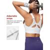 imageYvette Adjustable Sports Bras for Women High Impact Front Zip Mesh Supportive Bras for Large Bust Plus SizeWhite