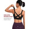 imageYvette Adjustable Zip Front Sports Bras for Women High Support Impact Criss Cross Running Bra for Large BreastsBlack