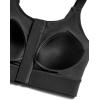 imageYvette Adjustable Zip Front Sports Bras for Women High Support Impact Criss Cross Running Bra for Large BreastsBlack