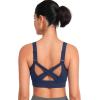 imageYvette Adjustable Zip Front Sports Bras for Women High Support Impact Criss Cross Running Bra for Large BreastsBlue
