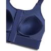 imageYvette Adjustable Zip Front Sports Bras for Women High Support Impact Criss Cross Running Bra for Large BreastsBlue