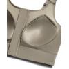 imageYvette Adjustable Zip Front Sports Bras for Women High Support Impact Criss Cross Running Bra for Large BreastsGrey