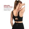 imageYvette Adjustable Zip Front Sports Bras for Women High Support Impact Large Bust Supportive Sports Bra for RunningBlack