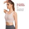imageYvette Adjustable Zip Front Sports Bras for Women High Support Impact Large Bust Supportive Sports Bra for RunningLight Purple