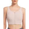 imageYvette Adjustable Zip Front Sports Bras for Women High Support Impact Large Bust Supportive Sports Bra for RunningLight Purple