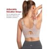 imageYvette Adjustable Zip Front Sports Bras for Women High Support Impact Large Bust Supportive Sports Bra for RunningLight Purple