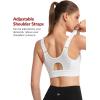imageYvette Adjustable Zip Front Sports Bras for Women High Support Impact Large Bust Supportive Sports Bra for RunningWhite