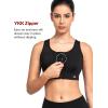 imageYvette Front Closure Sports Bras for Women High Impact Large Breasts Racerback Running Sports Bra High Support