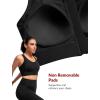 imageYvette Front Closure Sports Bras for Women High Support Large Bust Racerback Molded Cup Sports Bra High Impact for RunningBlack
