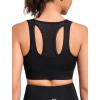 imageYvette Front Closure Sports Bras for Women High Support Large Bust Racerback Molded Cup Sports Bra High Impact for RunningBlack