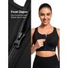 imageYvette Front Closure Sports Bras for Women High Support Large Bust Racerback Molded Cup Sports Bra High Impact for RunningBlack