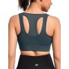 imageYvette Front Closure Sports Bras for Women High Support Large Bust Racerback Molded Cup Sports Bra High Impact for RunningHaze Blue