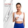 imageYvette Front Closure Sports Bras for Women High Support Large Bust Racerback Molded Cup Sports Bra High Impact for RunningWhite