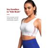 imageYvette Front Closure Sports Bras for Women High Support Large Bust Racerback Molded Cup Sports Bra High Impact for RunningWhite