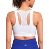imageYvette Front Closure Sports Bras for Women High Support Large Bust Racerback Molded Cup Sports Bra High Impact for RunningWhite