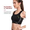 imageYvette Front Closure Sports Bras for Women High Support Large Bust Racerback Molded Cup Sports Bra Plus SizeBlack