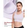 imageYvette Front Closure Sports Bras for Women High Support Large Bust Racerback Molded Cup Sports Bra Plus SizePurple