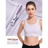 imageYvette Front Closure Sports Bras for Women High Support Large Bust Racerback Molded Cup Sports Bra Plus SizePurple