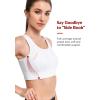 imageYvette Front Closure Sports Bras for Women High Support Large Bust Racerback Molded Cup Sports Bra Plus SizeWhite