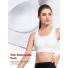 imageYvette Front Closure Sports Bras for Women High Support Large Bust Racerback Molded Cup Sports Bra Plus SizeWhite