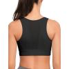 imageYvette Front Closure Sports Bras for Women High Support Large Bust Supportive Racerback Sports Bra for RunningBlack
