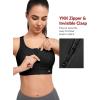 imageYvette Front Closure Sports Bras for Women High Support Large Bust Supportive Racerback Sports Bra for RunningBlack