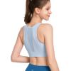 imageYvette Front Closure Sports Bras for Women High Support Large Bust Supportive Racerback Sports Bra for RunningBlue